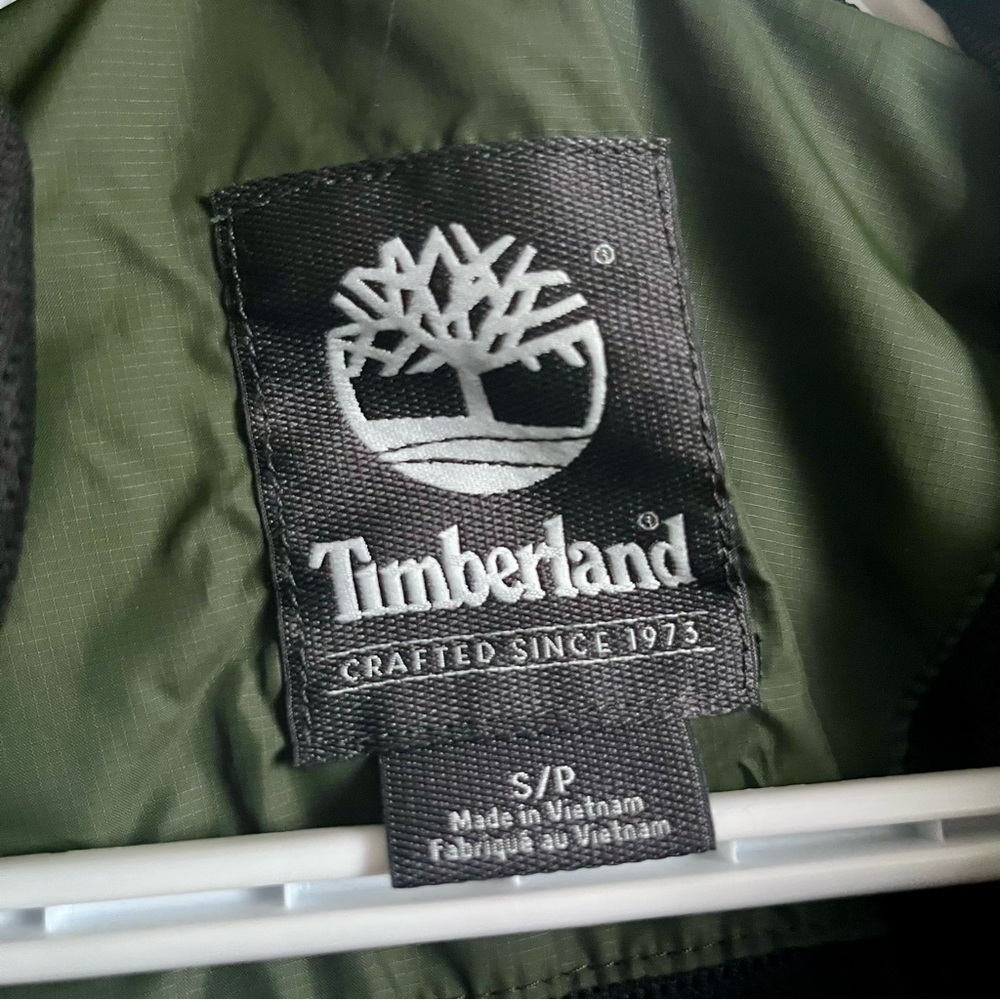 Timberland KURTKA WINDBREAKER FULL ZIP JACKET SMALL MEN GREEN BLACK - Picture 3 of 5